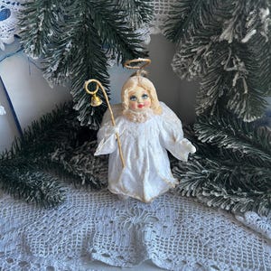 Cotton wool Christmas tree toy Christmas tree toy, vintage toy, cotton toy New Year decor, Christmas souvenir cotton wool doll