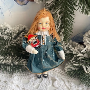 Cotton wool Christmas tree toy Christmas tree toy, vintage toy, cotton toy New Year decor, Christmas souvenir cotton wool doll