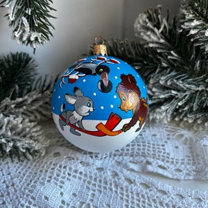 Handbemalte Christbaumkugel . Handbemalt. Weihnachten. Weihnachtsgeschenk.