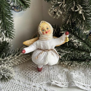 Cotton wool Christmas tree toy Christmas tree toy, vintage toy, cotton toy New Year decor, Christmas souvenir cotton wool doll