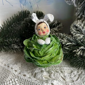 Cotton wool Christmas tree toy Christmas tree toy, vintage toy, cotton toy New Year decor, Christmas souvenir cotton wool doll bunny