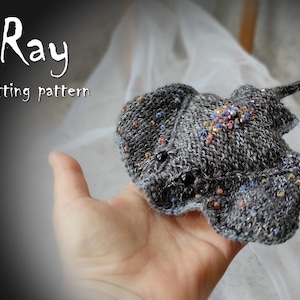 Ray pattern - Knitted Stingray Toy Pattern – Cute toy pattern – Two Neddles Knitting - Sea Animals Amigurumi DIY