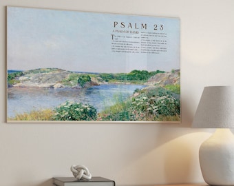 Salmo 23 Samsung Frame TV Art, Bible Verse Quote Digital Painting, Christian Art, Instant Download