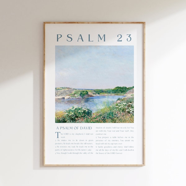 Psalm 23 Schrift Wandkunst, der Herr ist mein Hirte christliche Wandkunst, Vintage Bibel Vers Print, christliche Wohnkultur, digitaler Download