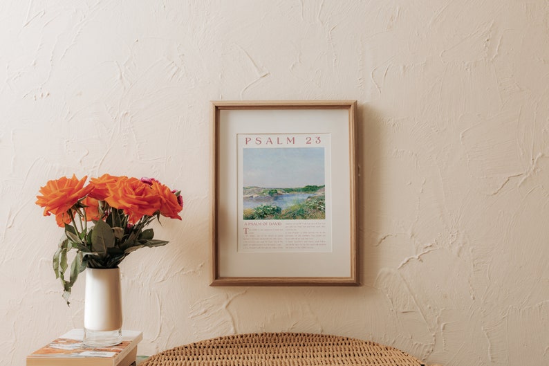 Psalm 23 Scripture Wall Art, the Lord is My Shepherd Christian Wall Art ...