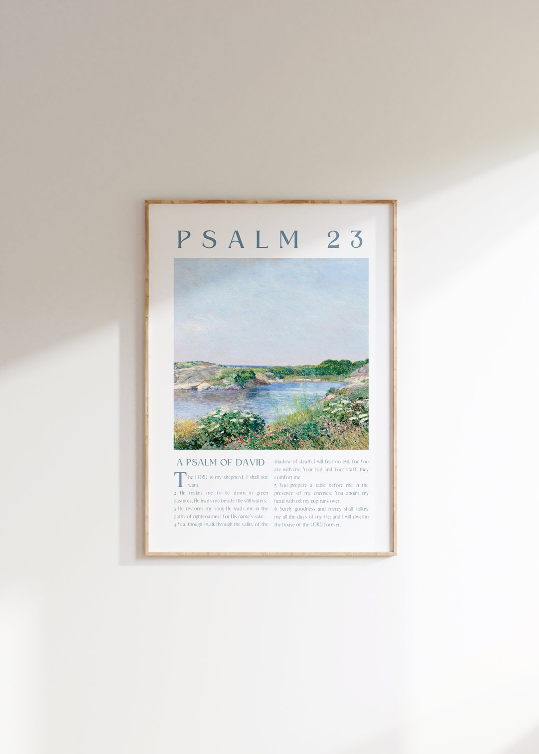 Psalm 23 Scripture Wall Art, the Lord is My Shepherd Christian Wall Art ...