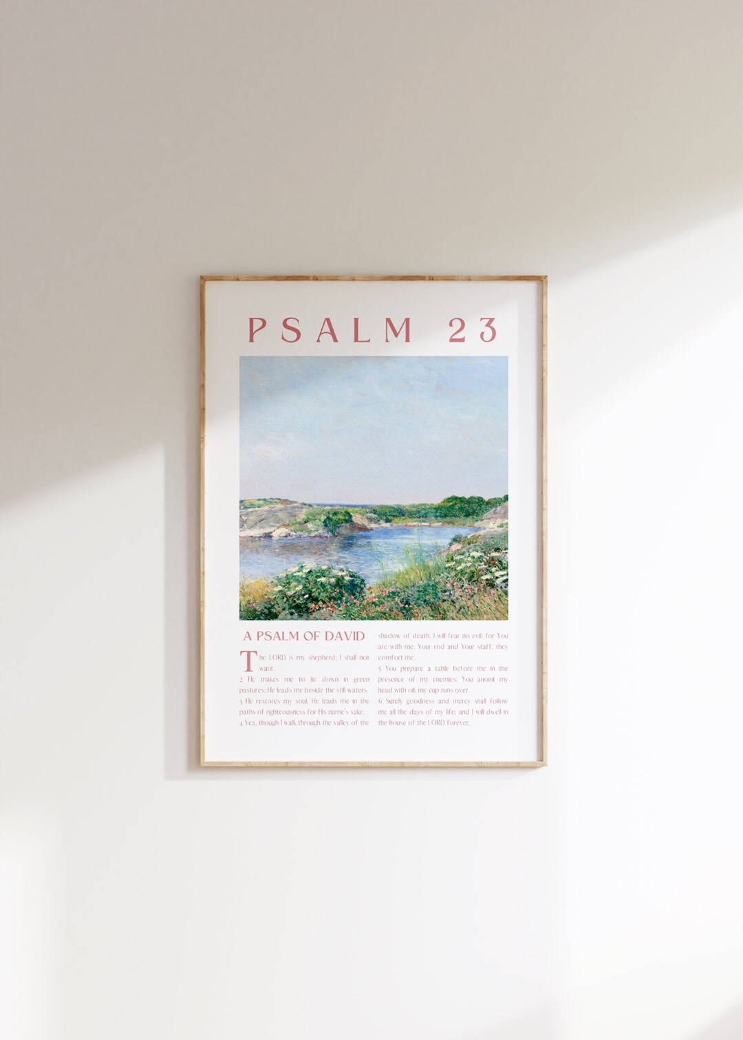 Psalm 23 Scripture Wall Art, the Lord is My Shepherd Christian Wall Art ...