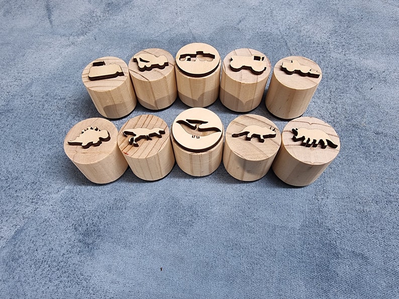 Wooden Playdough Stamps Etsy Australia