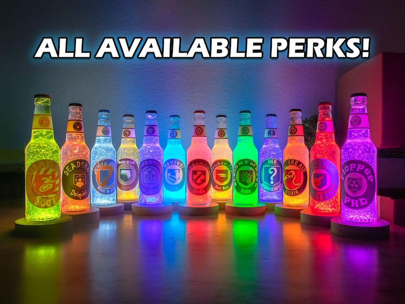 Led Cod Perks Zombies Perks Bottle Light XL Bundle (choose Your Own 8 Pack) - Etsy