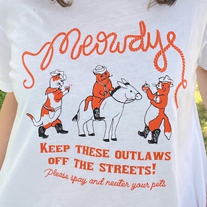 RESTOCKED: Meowdy Cowboy Kitty Soft T-Shirt for Cat lovers by CAN DO Design Co.