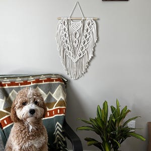 Handmade Macrame Wall Hanging – Boho Chic Home Decor – Woven Wall Art for Living Room or Office