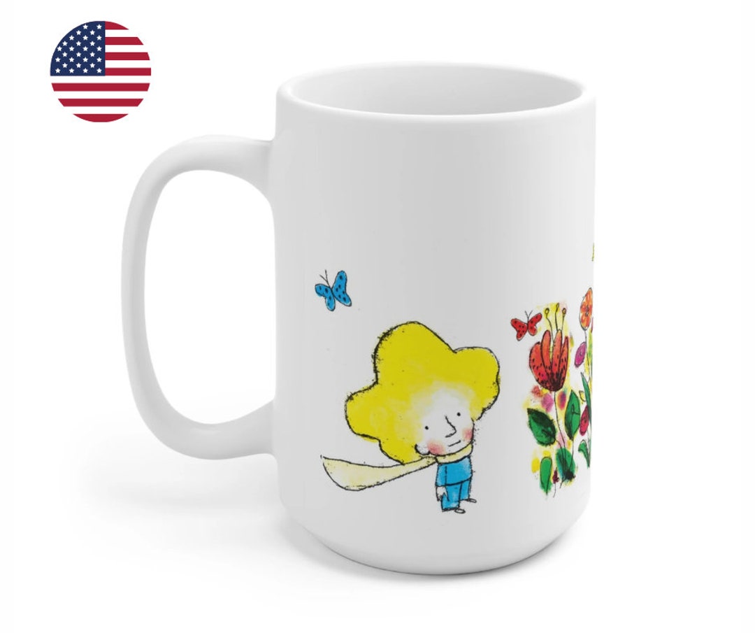 Little Prince Mug 15oz, the Little Prince Gift, Handmade Starry Night
