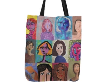 Women Life Freedom Art Tote – Empowerment Shopping Bag – Solidarity & Human Rights Accessory