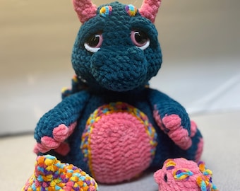 momma dragon and baby crochet pattern