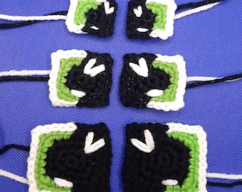 Square amigurumi eyes crochet pattern (three sizes)