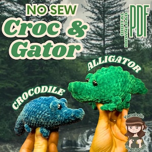 padrão de crochê de jacaré e crocodilo sem costura