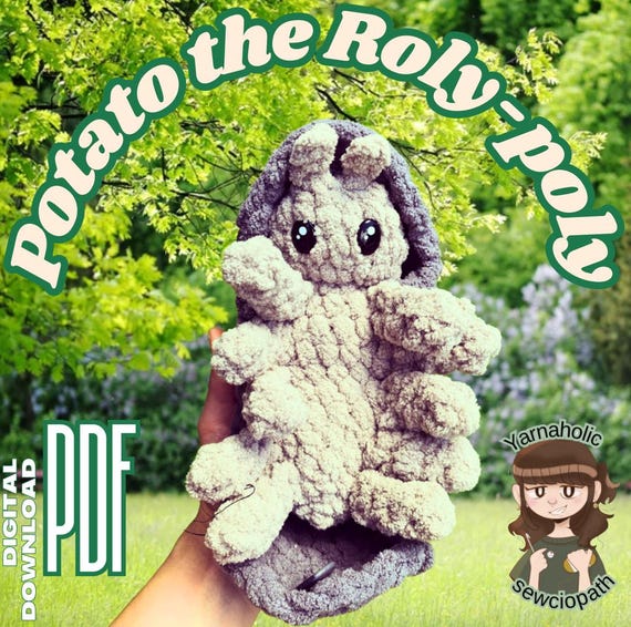Potato the roly poly bug crochet pattern