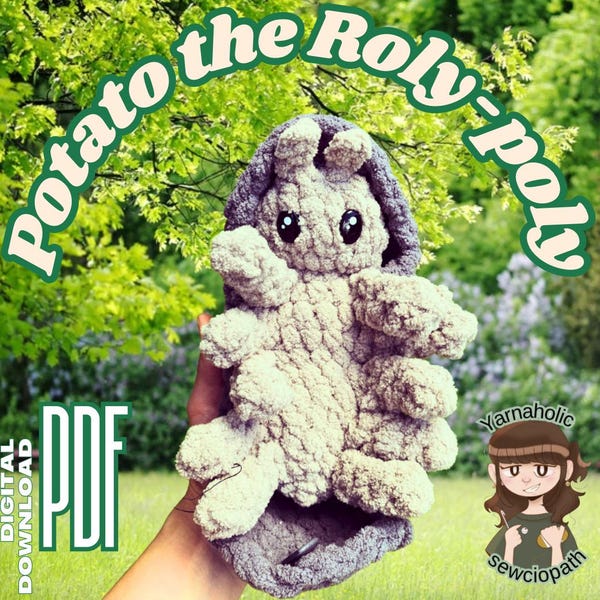 Potato the roly poly bug crochet pattern