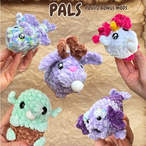 Patrón de ganchillo Squish Pals de criaturas míticas