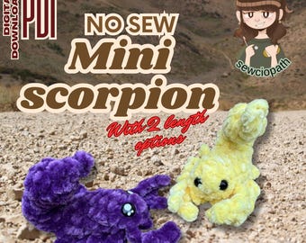 patrón de crochet mini escorpión