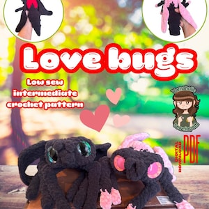Lovebugs intermediate crochet pattern