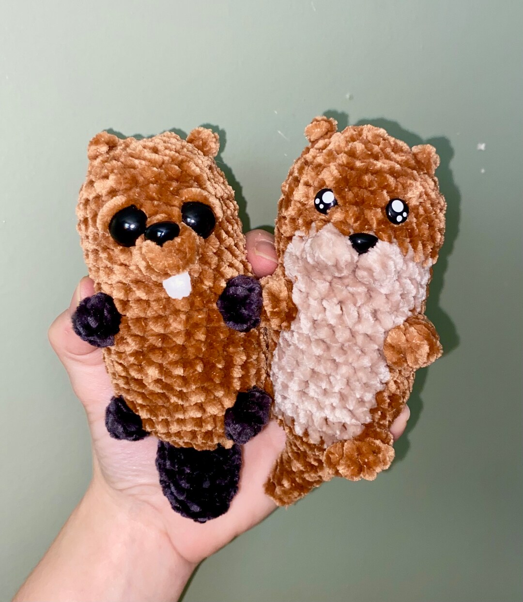2n1 No Sew Baby Otter & Beaver Crochet Pattern - Etsy