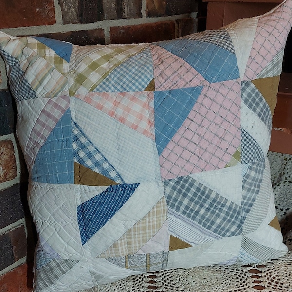 Quilted Throw Pillow Etsy