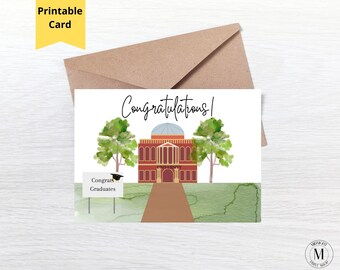 College Graduation Card, Graduation card for College, Undergraduate Grad Gift, Congratulations Grad Card, 7x5 printable greeting card