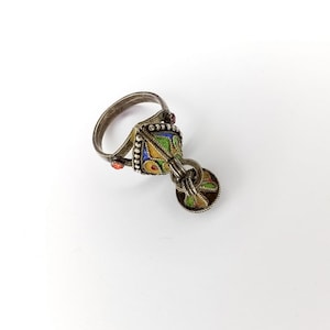 Alte und seltene Ring-Emaille, aus der Region SOUS TIZNIT.alter Berbère Schmuck