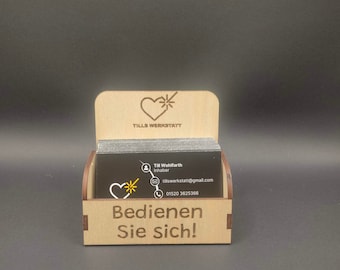Visitenkartenhalter mit Gravur