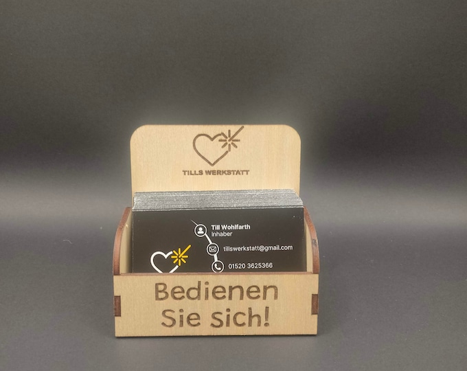 Visitenkartenhalter mit Gravur