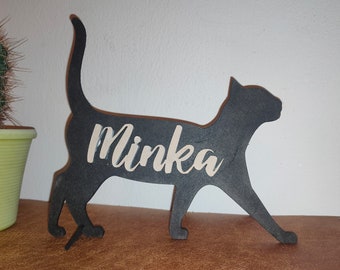 Katzen Deko mit Personalisierung
