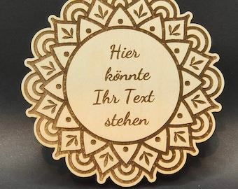 Personalisierter Mandala Untersetzer