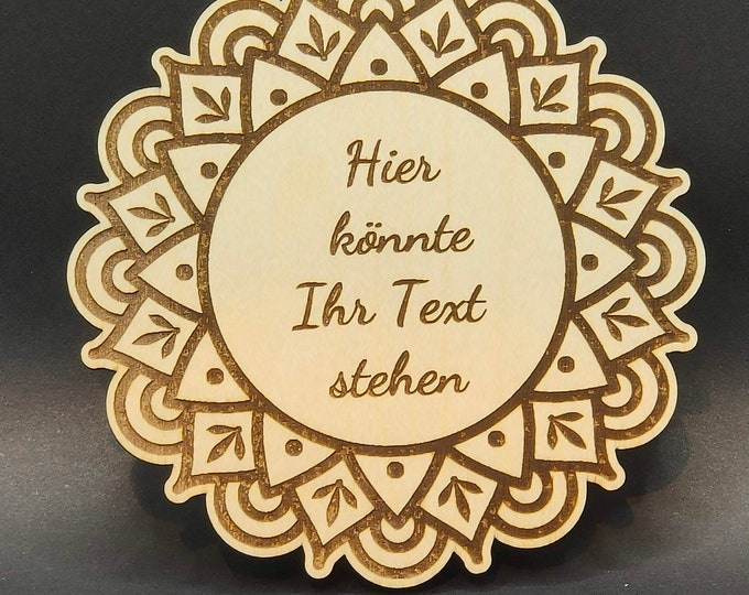 Personalisierter Mandala Untersetzer