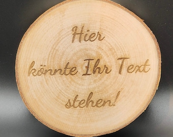 Personalisierte Baumscheibe