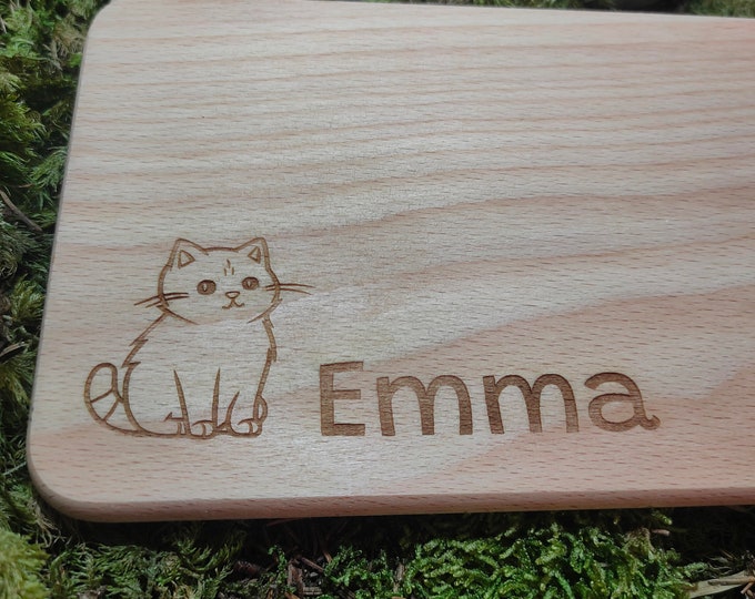 Personalisiertes Brettchen mit Tiermotiv