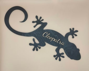 Holz-Gecko personalisierbar