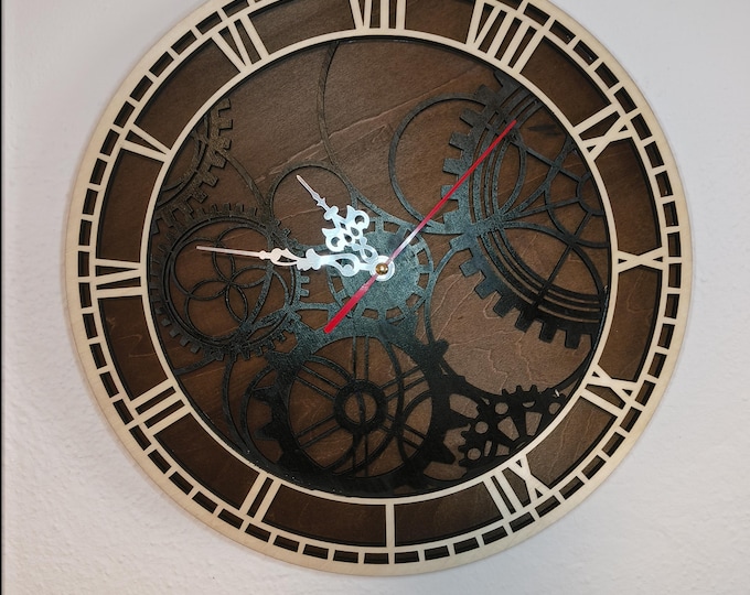 Steampunk Wanduhr