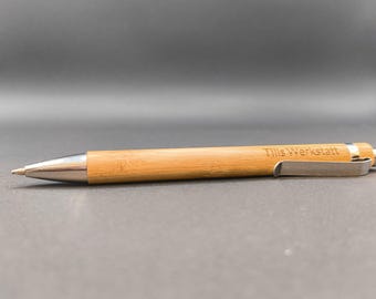 Bambus Kugelschreiber mit personalisierter Gravur
