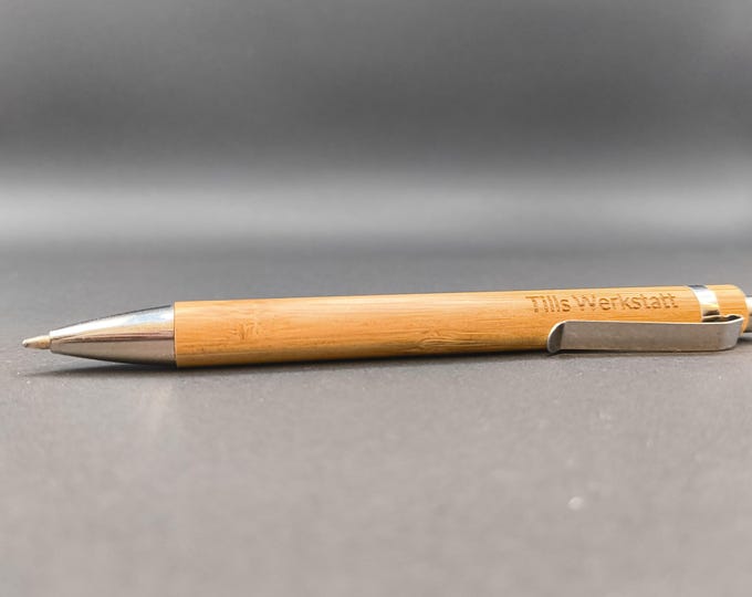 Bambus Kugelschreiber mit personalisierter Gravur