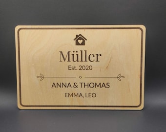 Personalisiertes Familiensschild