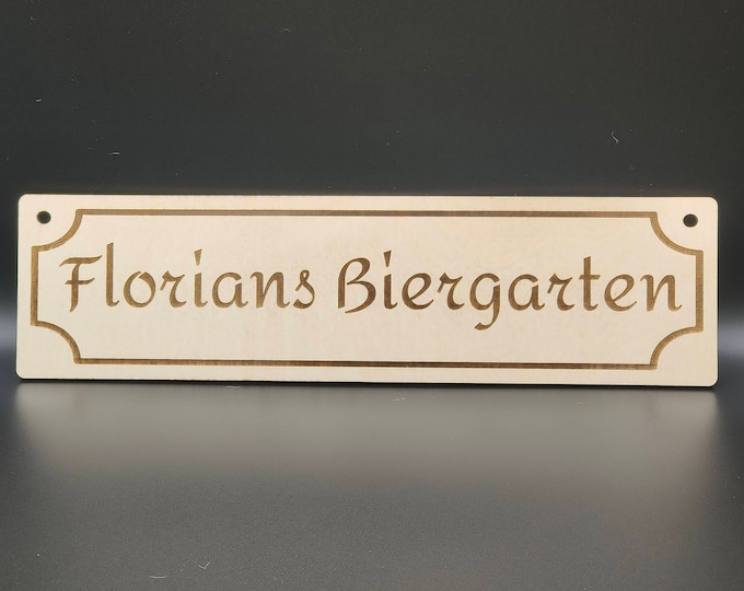 Personalisiertes Biergartenschild