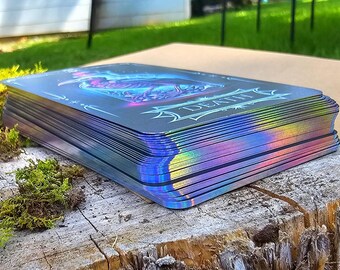 Mystery Holo Pack! (glit edge holo)- Art & Oddities Tarot Cards / Bookmarks- Pack of 5 (4 Linen and 1 Mystery Holographic)