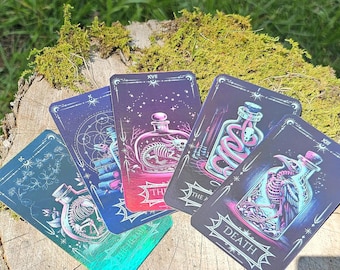 Art & Oddities MINI Tarot Cards / Bookmarks- Double-Sided Holo (slight defects - see description) 5 PACK