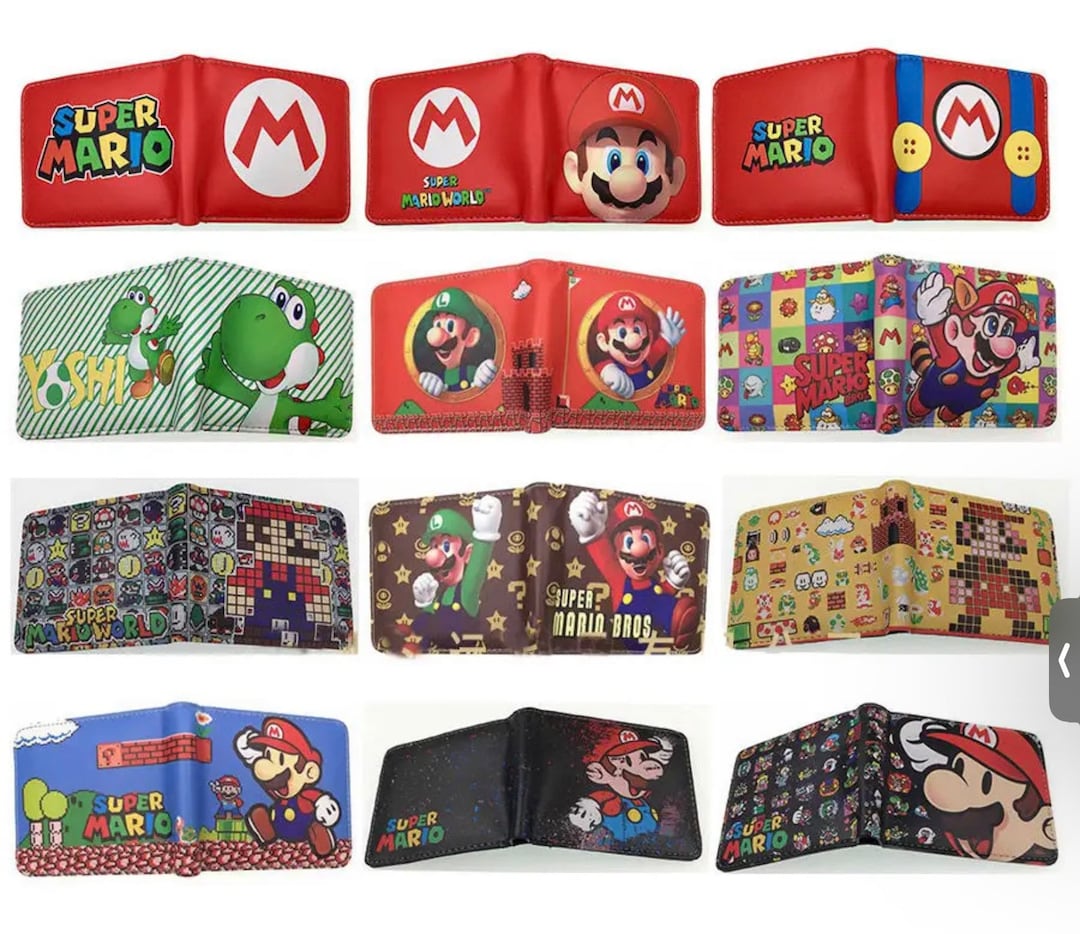 Mario Wallet Super Mario Bros Wallet Pu Leather Wallet Etsy