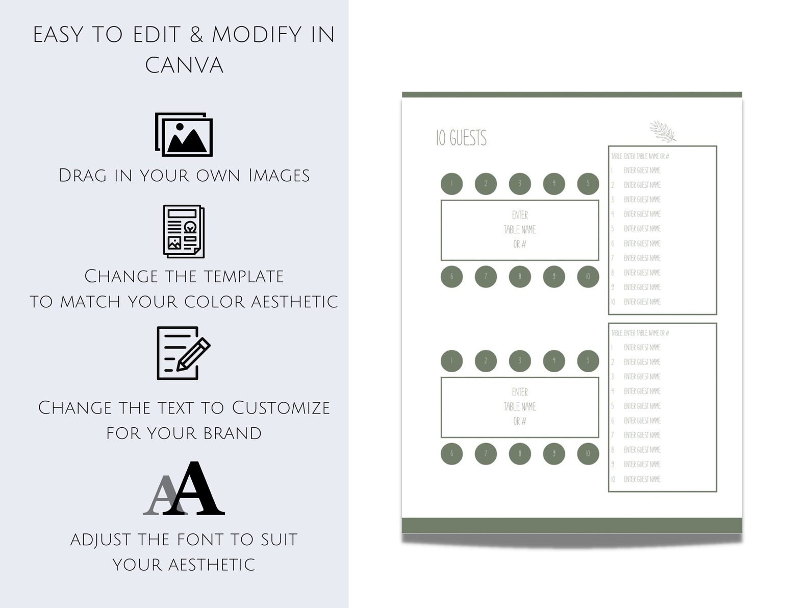 Editable Wedding Seating Chart Planner Printable Seating Etsy Canada