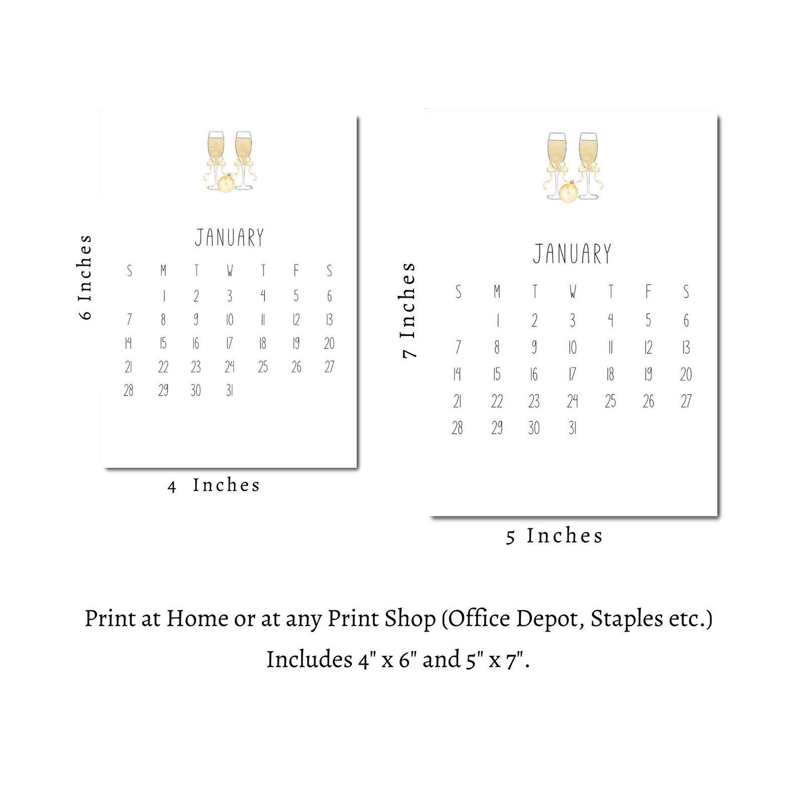 2024 Mini Desk Calendar Printable Desk Calendar Monthly Etsy