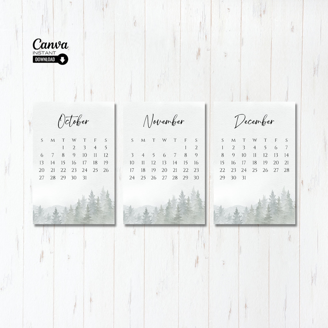 2024-mini-desk-calendar-printable-desk-calendar-monthly-etsy