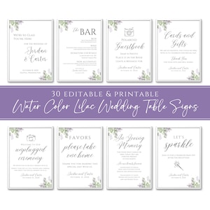 Editable Wedding Signs Bundle, 30 Printable Modern Wedding Signs Template, Reception Sign Bundle, Wedding Reception Decor, Instant Download