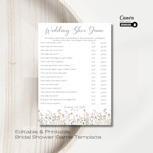 Jeu de chaussures de mariage modifiable, jeu de chaussures de mariée, jeu de chaussures pour couple, jeu de douche pour couples, shower de bébé, jeu de mariée et de marié, il a dit qu'elle a dit